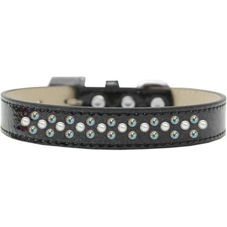 UNCONDITIONAL LOVE Sprinkles Ice Cream Pearl & AB Crystals Dog CollarBlack Size 14 UN756656